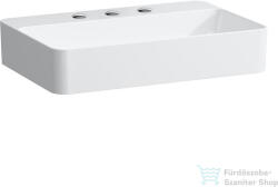 Laufen Val SaphirKeramik 60x40 cm-es pultra ültethető mosdó 3 csaplyukkal, túlfolyó nélkül, fehér H8122850001581 (H8122850001581)