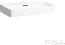 Laufen Val SaphirKeramik 75x42 cm-es mosdó csaplyuk nélkül, LCC bevonattal, fehér H8102854001091 (H8102854001091)