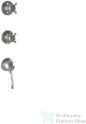 Bugnatese OXFORD 2 utas falsík alatti zuhany csaptelep csempeszeleppel, belső egységgel, szálcsiszolt nikkel 6305NS (6305NS)