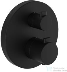 Laufen MEDA falsík alatti termosztátos kád/zuhanycsaptelep, 2-utas szabályozóval, légbeszívó nélkül, PVD matt titán fekete HF506677428000 (HF506677428000)