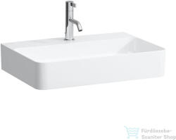 Laufen Val SaphirKeramik 60x42 cm-es mosdó 1 csaplyukkal, túlfolyó nélkül, matt fehér H8102837571111 (H8102837571111)