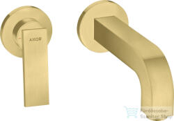 Hansgrohe AXOR CITTERIO falsík alatti mosdó csaptelep 22 cm-es kifolyóval, nem zárható leeresztővel, szálcsiszolt sárgaréz hatású 39121950 (39121950)
