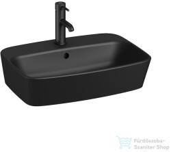Jika Lyra Plus 55x40 cm-es pultra ültethető mosdó, matt fekete H8183827161041 (H8183827161041)