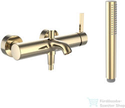 Laufen KARTELL kádtöltő csaptelep zuhanyszettel, PVD fényes arany H3213370011411 (H3213370011411)