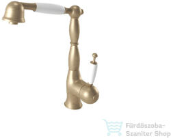 Bugnatese Oxford kihúzható fejes mosogató csaptelep, matt bronz 6388BO (6388BO)