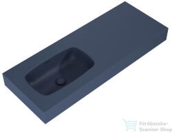 AREZZO design MABEL öntöttmárvány falra szerelhető mosdó 120 cm, bal, matt kék AR-168873 (AR-168873)