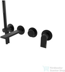 Bugnatese SIMPLE falsík alatti kád csaptelep kézizuhannyal, matt fekete 6601NE (6601NE)