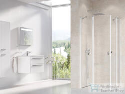 RAVAK CHROME CRV2+CRV2 100x110 cm-es nyílóajtós, sarokbelépős zuhanykabin, fehér/transparent 1QVA0100Z1SET100110 (1QVA0100Z1SET100110)