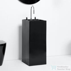 Laufen Kartell By Laufen szabadon álló mosdó 3 csaplyukkal, túlfolyó nélkül, speciális rejtett lefolyóval, fényes fekete H8113310201581 (H8113310201581)