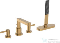 Hansgrohe FINORIS 4 üléses kádperemre szerelhető kád csaptelep, szálcsiszolt bronz 76444140 (76444140)