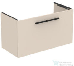 Ideal Standard I. Life S 80x37, 5 cm-es 1 fiókos fali szekrény mosdó és fogantyú nélkül, Sand beige matt T5294NF (T5294NF)