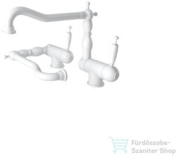 Bugnatese OXFORD lehajtható mosogató csaptelep, matt fehér 6396BI (6396BI)