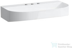 Laufen Sonar 80x42 cm-es mosdó 3 csaplyukkal, túlfolyó nélkül, fehér H8103440001581 (H8103440001581)