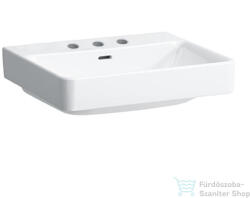 Laufen Pro S 55x46, 5 cm-es csiszolt aljú 3 csaplyukas mosdó LCC Active bevonattal, fehér H816962A001081 (H816962A001081)