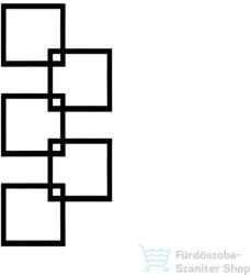 Radeco LOCO 5 MINI 1123x500 design radiátor, MERKURY 8 (selyemfényű fekete) színben, jobbos (Radeco_LOCO_5_MINI_J_MERKURY8)