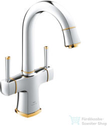 GROHE GRANDERA magasított mosdó csaptelep automata leeresztővel, Króm/arany 20666IG0 (20666IG0)