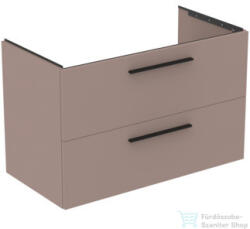 Ideal Standard I. Life B 100x50, 5 cm-es 2 fiókos fali szekrény mosdó és fogantyú nélkül, Greige matt T5276NH (T5276NH)