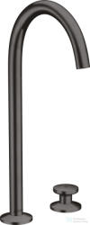 Hansgrohe AXOR ONE 260 Select 2 üléses magasított mosdócsaptelep klik-klak leeresztővel, szálcsiszolt fekete króm 48060340 (48060340)