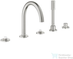 GROHE ATRIO PRIVATE 5 üléses kádtöltő csaptelep fogantyú és alaptest nélkül, SuperSteel 25224DC0 (25224DC0)