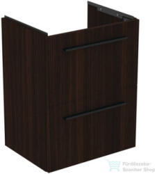 Ideal Standard I. Life S 50x37, 5 cm-es 2 fiókos fali szekrény mosdó és fogantyú nélkül, Coffee oak T5291NW (T5291NW)