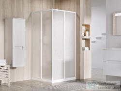 RAVAK SUPERNOVA SRV2+SRV2 75x75 cm-es tolóajtós, sarokbelépős zuhanykabin, fehér/pearl 14V301O211SET7575 (14V301O211SET7575)