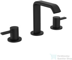 Laufen MEDA 3-lyukú mosdó csaptelep, leeresztő nélkül, PVD matt titán fekete HF506612428000 (HF506612428000)