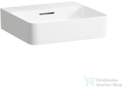 Laufen Val SaphirKeramik 45x42 cm-es csiszolt aljú mosdó csaplyuk nélkül, LCC Active bevonattal, fehér H816280A001091 (H816280A001091)