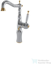 Bugnatese OXFORD magasított mosdó csaptelep automata leeresztővel, sárgaréz 6317ON (6317ON)