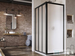 RAVAK SUPERNOVA ASDP3+APSS 110x80 cm-es tolóajtós zuhanykabin fix oldalfallal, fekete/grape 00VD03R2ZGSET110APSS80 (00VD03R2ZGSET110APSS80)