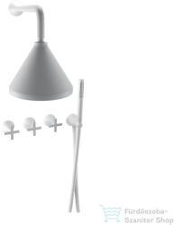 Bugnatese Orion falsík alatti komplett zuhanyrendszer 20 cm-es esőztetővel, belső egységgel, zuhanyszettel, matt fehér 5527BI (5527BI)