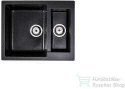 LunArt Marko 60, 5x49, 5 cm-es öntött gránit mosogató medence gyümölcsmosóval, szifon nélkül, Brocade 5999861632152 (5999861632152)