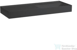 Laufen Kartell By Laufen 120x46 cm-es csaplyuk nélküli mosdó, speciálisan fedett lefolyóval, Graphite matt H8133337581121 (H8133337581121)
