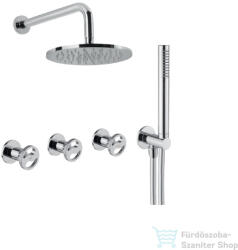 Bugnatese MILLENOVECINQUANTA falsík alatti zuhanyrendszer 22, 5 cm-es esőztetővel, belső egységgel, zuhanyszettel, króm 4527CR (4527CR)