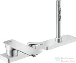 Hansgrohe AXOR CITTERIO C 3 üléses kádtöltő csaptelep zuhanyszettel, rombuszmetszéses fogantyúval, alaptest nélkül, króm 49431000 (49431000)