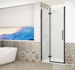 SAPHO GELCO TRINITY BLACK zuhanyajtó, 1100mm, matt üveg, balos (GT1211ML-B) (GT1211ML-B)