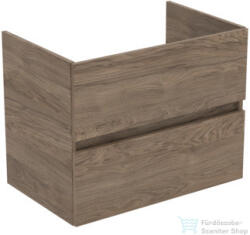 Ideal Standard EUROVIT+ 70x44 cm-es 2 fiókos szekrény mosdó nélkül, Flint hickory R0261Y9 (R0261Y9)