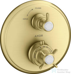 Hansgrohe Axor Montreux termosztátos falsík alatti kád/zuhany csaptelep, szálcsiszolt sárgaréz hatású 16800950 (16800950)