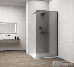 SAPHO POLYSAN ESCA BLACK MATT Walk-in zuhanyfal, falra szerelhető, matt füst üveg, 900mm (ES1490-02) (ES1490-02)