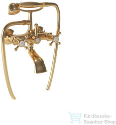 Bugnatese LADY kádtöltő csaptelep zuhanyszettel, Sárgaréz 900ON (900ON)