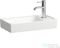 Laufen MEDA 46x23, 5 cm-es falra/bútorra szerelhető mosdó túlfolyó nélkül, jobb oldali csaplyukkal, matt fehér H8151137571141 (H8151137571141)