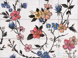 Marazzi Rice Decoro Garden B Bianco 45x60 cm-es dekorcsempe/padló dekor M9E6 (M9E6)