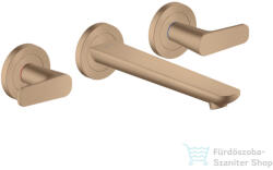 Hansgrohe AXOR Citterio C falsík alatti mosdó csaptelep 19 cm-es kifolyóval, nem zárható leeresztővel, alaptest nélkül, szálcsiszolt vörös arany hatású 49070310 (49070310)
