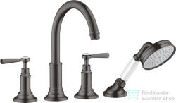 Hansgrohe AXOR MONTREUX 4 üléses burkolatra szerelhető kádtöltő csaptelep, szálcsiszolt fekete króm 16554340 (16554340)