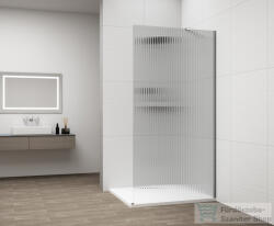 SAPHO ESCA CHROME Walk-in zuhanyfal, falra szerelhető, flutes üveg, 800 mm (ES1380-01) (ES1380-01)
