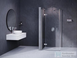 RAVAK SMARTLINE SMSD2+SMPS 90x80 cm-es nyílóajtós, balos zuhanykabin fix oldalfallal, króm/transparent 0SL7BA00Z1SET90SMPS80 (0SL7BA00Z1SET90SMPS80)