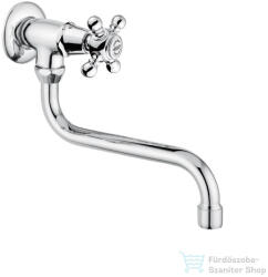 Bugnatese REVIVAL hidegvizes fali mosdó csaptelep mozgatható kifolyóval, leeresztő nélkül, króm 474CR (474CR)