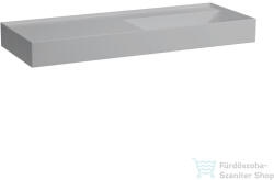 Laufen Kartell By Laufen 120x46 cm-es csaplyuk nélküli mosdó, speciálisan fedett lefolyóval, Matt szürke H8133337591121 (H8133337591121)