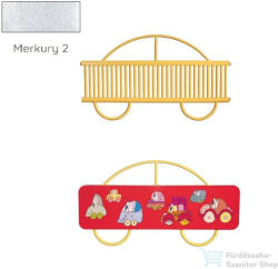 Radeco AUTO 680x1250 design radiátor gyerekszobába, MERKURY 2 (ezüst) színben (Radeco_AUTO_MERKURY2)