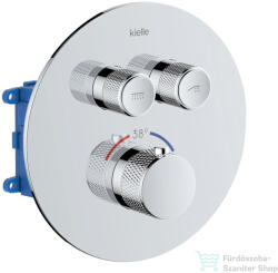 kielle Oudee falsík alatti termosztátos 2 fogyasztós csaptelep alaptesttel, króm 10602200 (10602200)