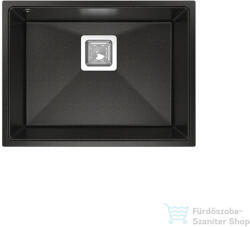 LunArt Soma 55x42 cm-es öntött gránit mosogató medence szifon nélkül, Golden black 5999123007605 (5999123007605)